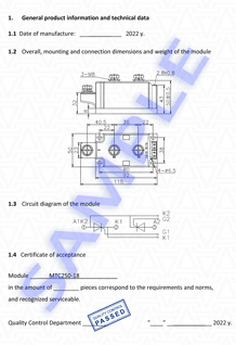 Technical Passport