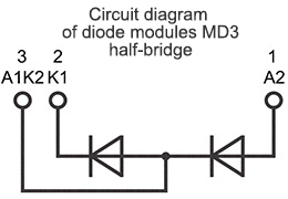 ダイオードモジュール接続図 MD3-1000-28-D ダイオードモジュール接続図 MD3-1000-28-D