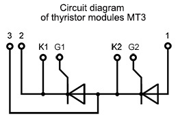 サイリスタモジュール接続図 MT3-740-24-D