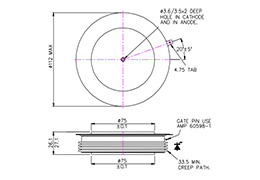 Distributed Gate Thyristor R3559TD16R (R1966DH16) Dimensions