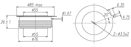 サイリスタの寸法